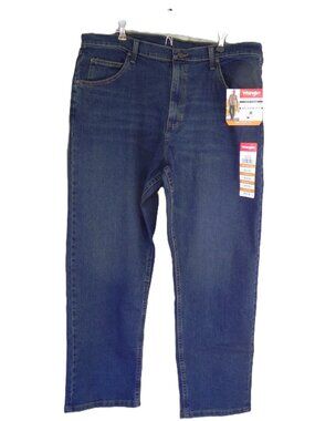 NWT Wrangler Men's 38x30 Blue Jeans Relaxed Fit 38 x 30